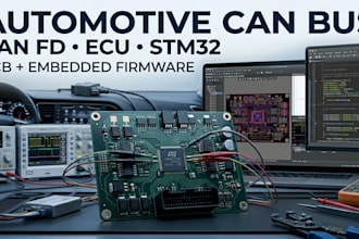 design automotive can bus can fd ecu pcb stm32 embedded firmware and electronics