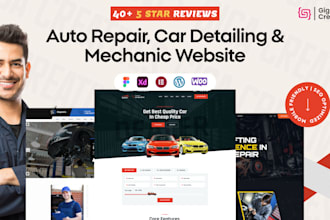 build an auto repair, car detailing, and mechanic website in wordpress