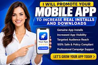 promote your mobile app and increase real app installs and downloads