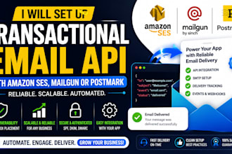 set up transactional email api with amazon ses smtp mailgun or postmark