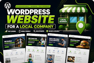 craft a wordpress website for a local company