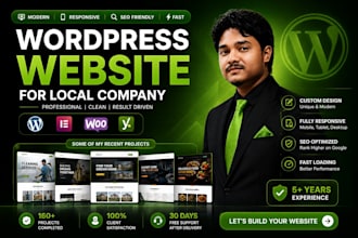 craft a wordpress website for a local company
