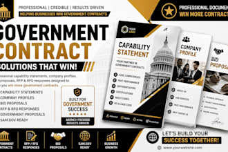 design a capability statement and company profile for government bids