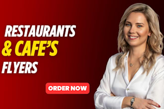 design a luxury restaurant or cafe flyer for print or social media