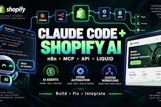 claude code shopify ai agent claude cowork shopify liquid n8n api mcp automation