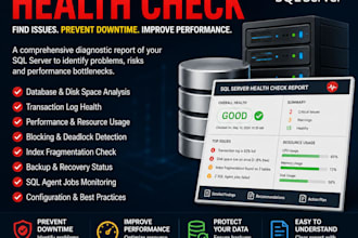 perform a sql server health check and give you a diagnostic report