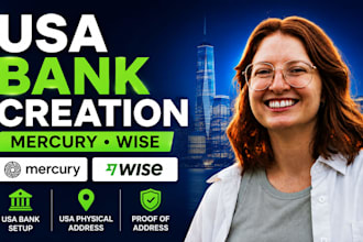 do mercury wise USA bank create get USA physical address and proof of address