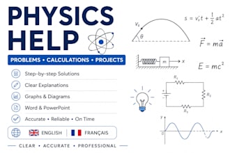 help with physics problems, calculations, and projects