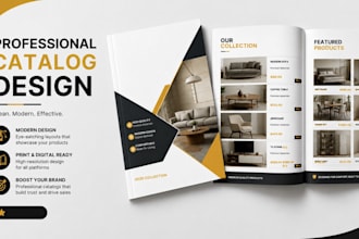 design a professional product catalog, lookbook, brochure, or business catalog