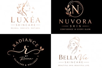 skin care logo skin care beauty cosmetic skincare label design