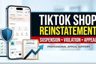 help with tiktok shop reinstatement, suspension and violation issues