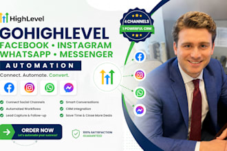 connect gohighlevel facebook instagram whatsapp messenger ghl automation