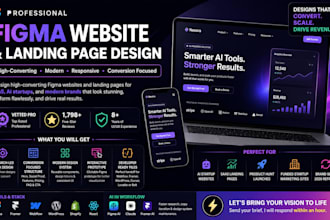 design a high converting figma website UI UX for saas and ai startups