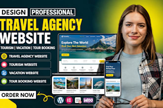 design travel agency website tourism website vacation tour booking website hotel