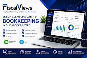 set up, clean up, and catch up bookkeeping in quickbooks and xero