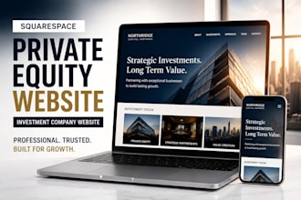 build squarespace private equity firm website investment company website