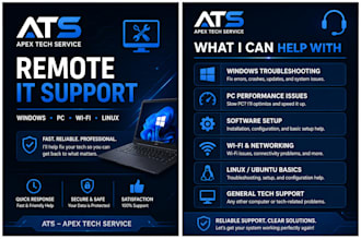 provide remote IT support and troubleshoot windows PC issues