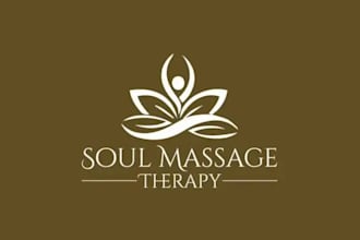 design massage therapy, skincare, spa, life coach, physical, sports logo