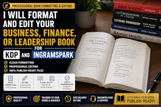 format and edit your business, finance, or leadership book for KDP ingramspark