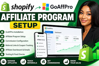 setup shopify affiliate program goaffpro affiliate marketing