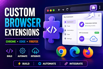 build custom chrome extensions, web extensions,  and browser extensions