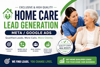 home care leads home care website home care logo elderly care landing page