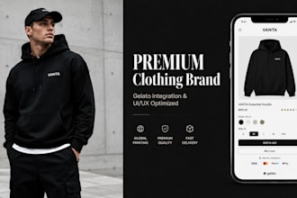 launch premium shopify pod store clothing brand with gelato dropshipping