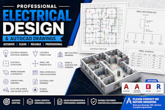 design electrical drawings, electrical plans sld and autocad schematics