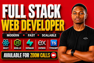 build custom full stack websites as fullstack web developer