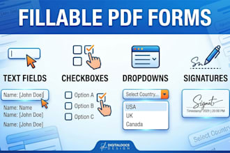 create fillable PDF forms and interactive PDF forms