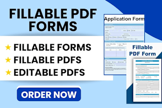 create fillable PDF forms and editable forms