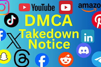 send dmca notice to remove google, reddit, fb, tiktok