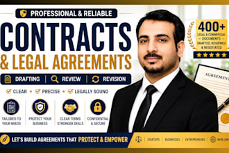 draft and review legal contracts and agreements