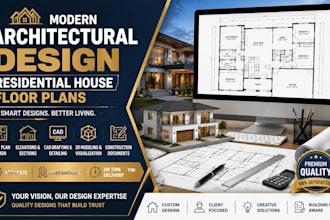 provide modern architectural design and residential  house floor plans