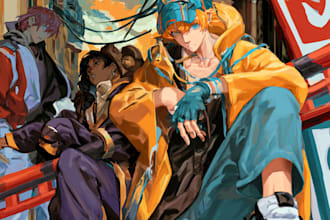 draw anime character art illustration for you