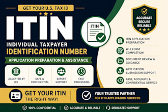 assist with itin application and form w7 for non US residents fast and accurate