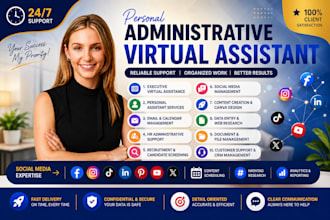 be your executive personal creative HR admin social media virtual assistant