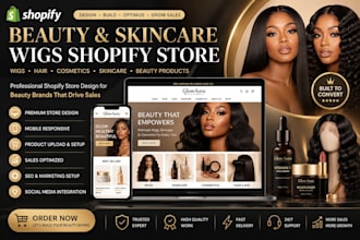 build beauty skincare wigs skincare products shopify store that drives sales