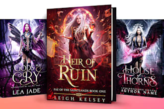 design fantasy, dark romance, fiction and KDP ebook cover