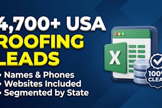 provide a verified list of 4,740 roofing companies in the US