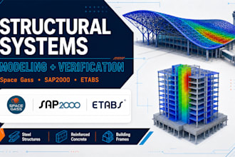 design and analyze structures using space gass sap2000 and etabs
