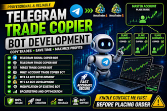 code copy trading bot, forex trade copier, telegram signal copier bot to mt4 mt5