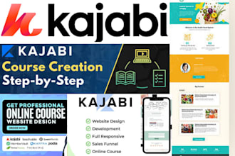 do kajabi online website design, kajabi online course, landing page design