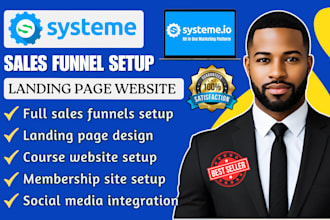 create systeme io sales funnel systeme io landing page website expert