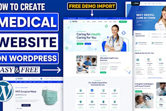 build dentist website or design medical healthcare website with online booking