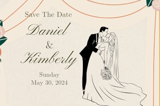 design elegant wedding, bridal shower and baby shower invitations