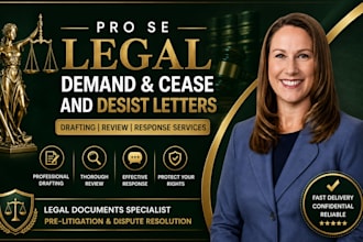 write pro se legal demand or cease and desist letters