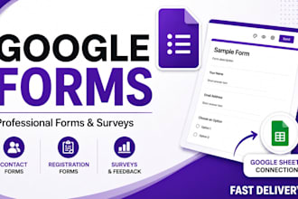 create professional google forms and sheets