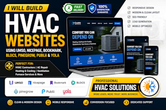 build umso nicepage bookmark blocs vev pinegrow publii yola hvac website builder
