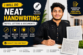 provide neat and professional handwriting services